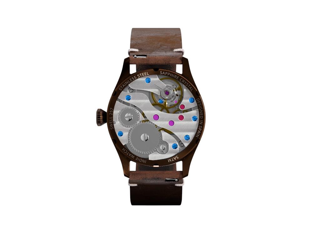Reloj Automático Indie Watch Swell, PVD Bronce, Amarillo, 42 mm, 257BB