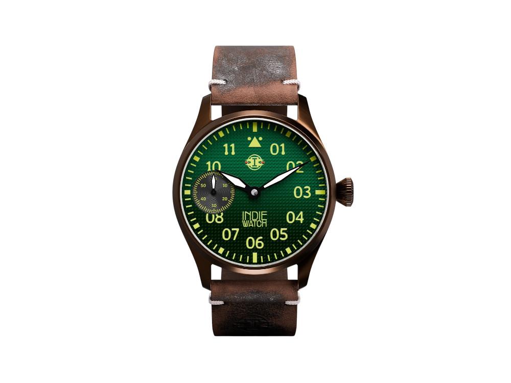 Reloj Automático Indie Watch Swell, PVD Bronce, Verde, 42 mm, 257GB