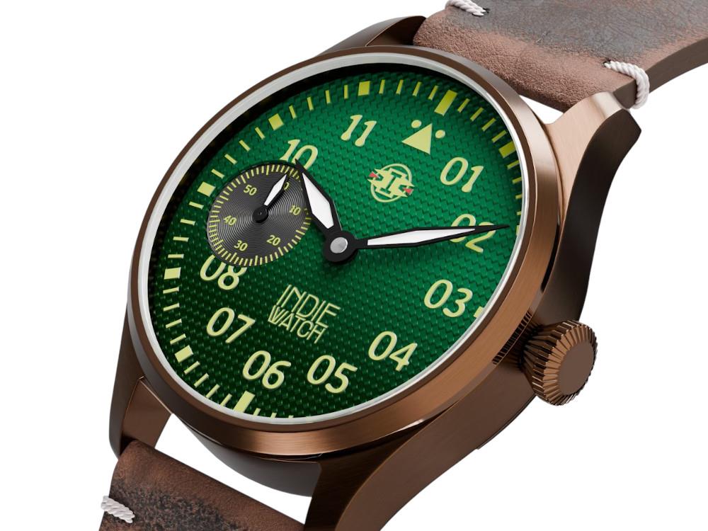 Reloj Automático Indie Watch Swell, PVD Bronce, Verde, 42 mm, 257GB