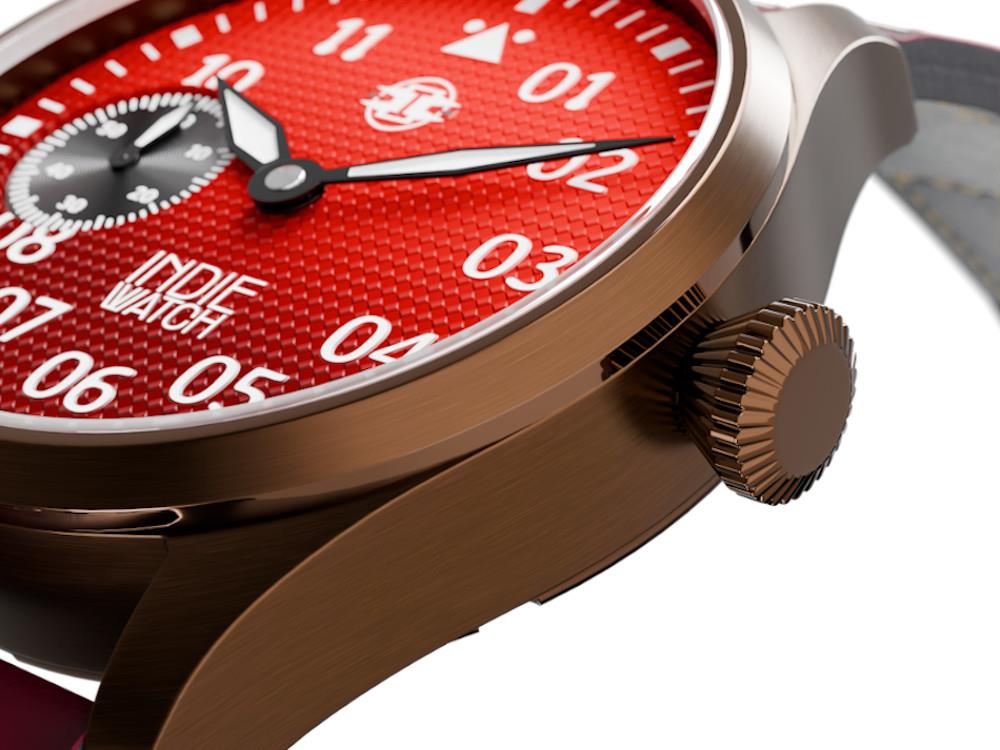 Reloj Automático Indie Watch Swell, PVD Bronce, Rojo, 42 mm, 257YB