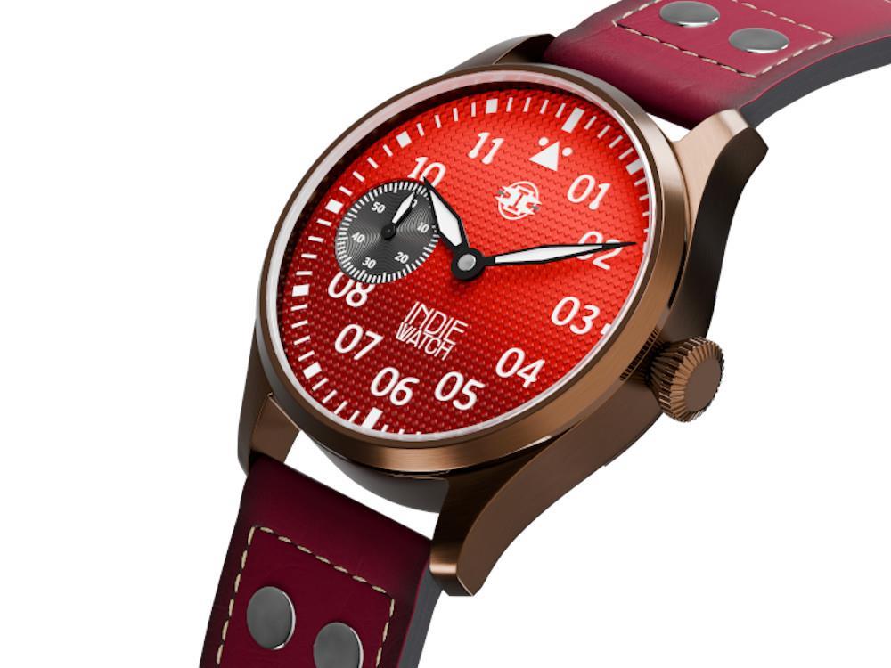 Reloj Automático Indie Watch Swell, PVD Bronce, Rojo, 42 mm, 257YB