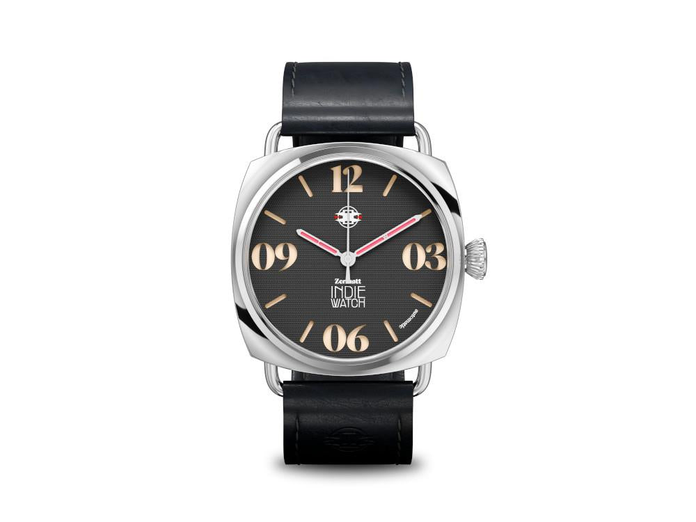 Reloj Automático Indie Watch Zermatt, Negro, 44 mm, 31B