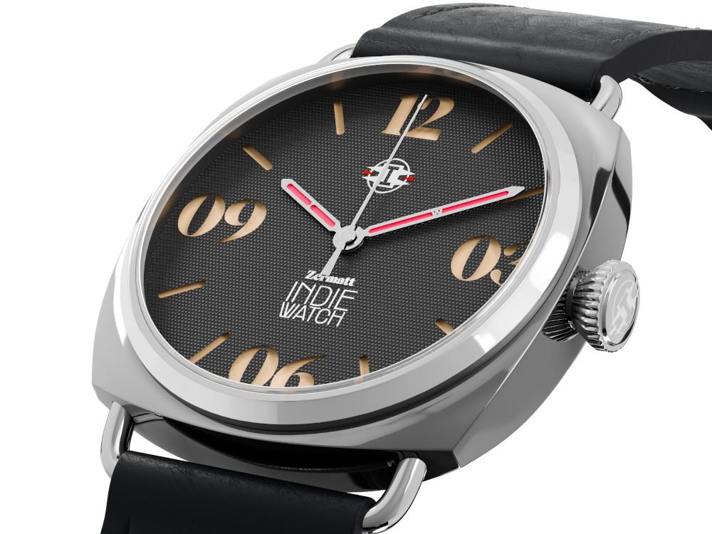 Reloj Automático Indie Watch Zermatt, Negro, 44 mm, 31B