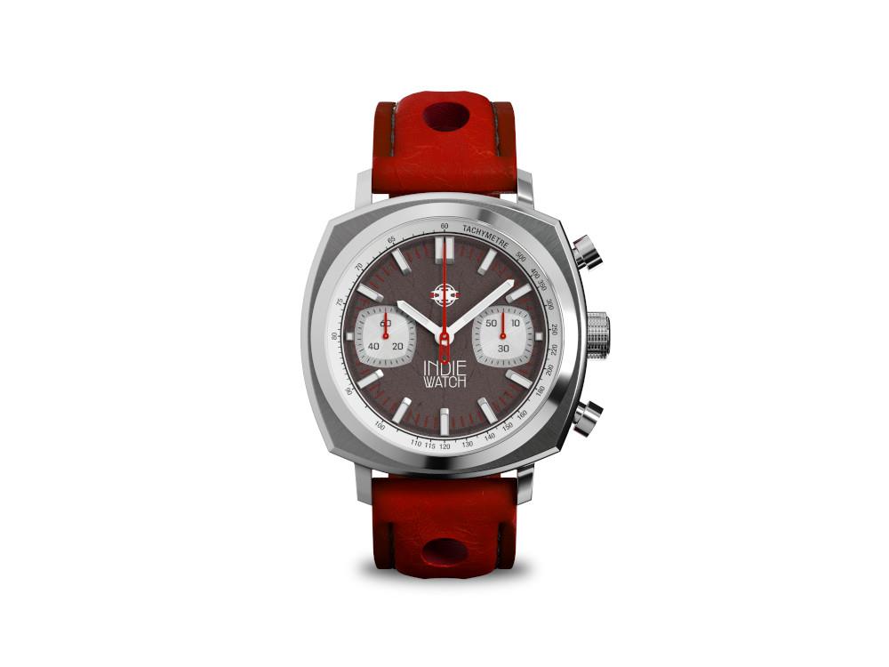 Reloj de Cuarzo Indie Watch Strum, Antracita, 42 mm, Cronógrafo, 521B