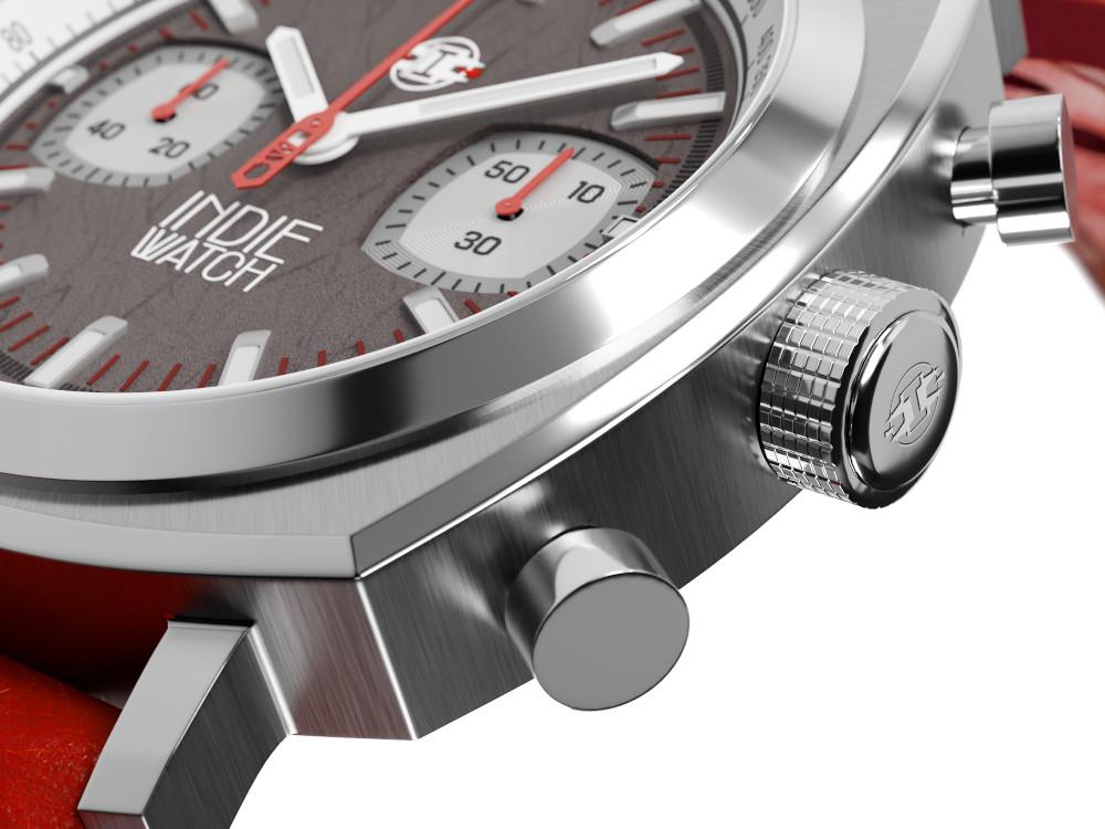 Reloj de Cuarzo Indie Watch Strum, Antracita, 42 mm, Cronógrafo, 521B