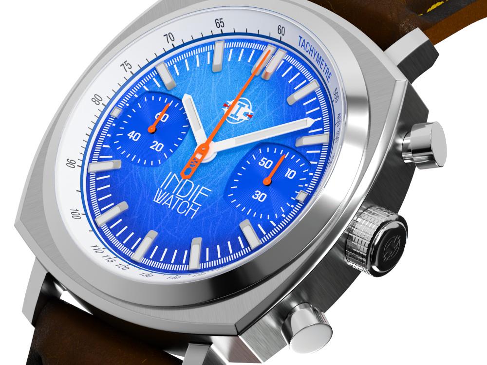 Reloj de Cuarzo Indie Watch Strum, Azul, 42 mm, Cronógrafo, 521K