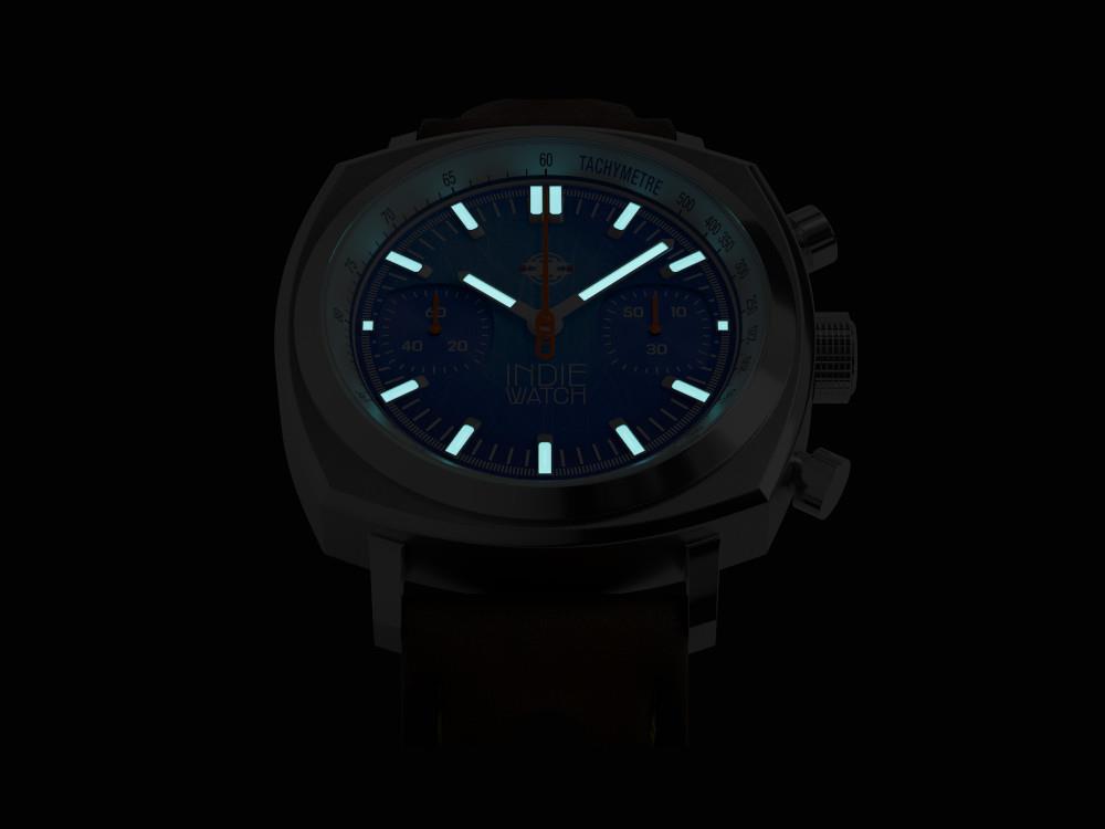 Reloj de Cuarzo Indie Watch Strum, Azul, 42 mm, Cronógrafo, 521K