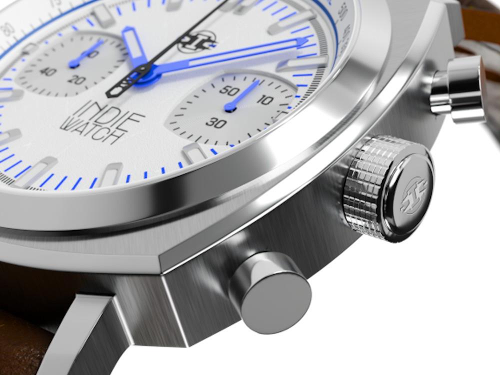 Reloj de Cuarzo Indie Watch Strum, Blanco, 42 mm, Cronógrafo, 521L
