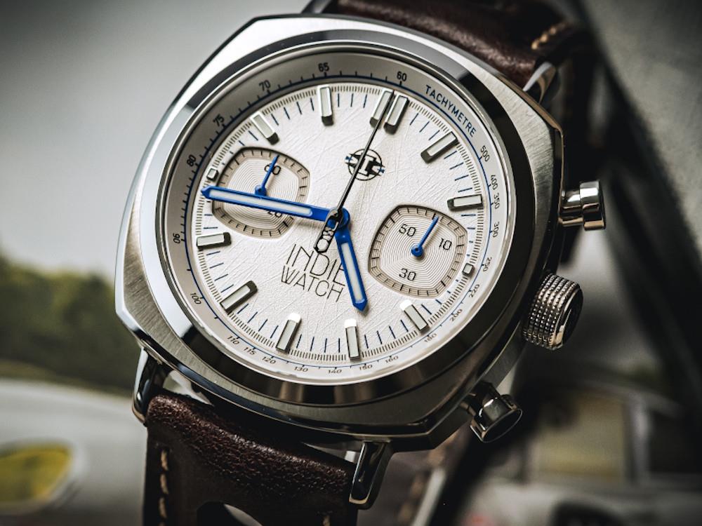 Reloj de Cuarzo Indie Watch Strum, Blanco, 42 mm, Cronógrafo, 521L