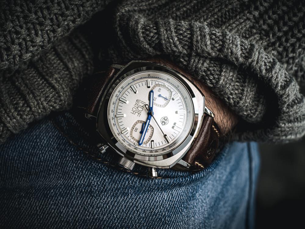 Reloj de Cuarzo Indie Watch Strum, Blanco, 42 mm, Cronógrafo, 521L