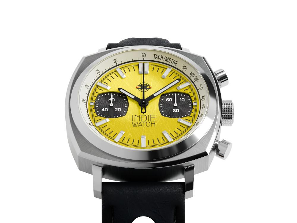 Reloj de Cuarzo Indie Watch Strum, Amarillo, 42 mm, Cronógrafo, 521M