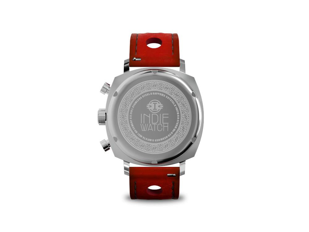 Reloj de Cuarzo Indie Watch Strum, Blanco, 42 mm, Cronógrafo, 521R