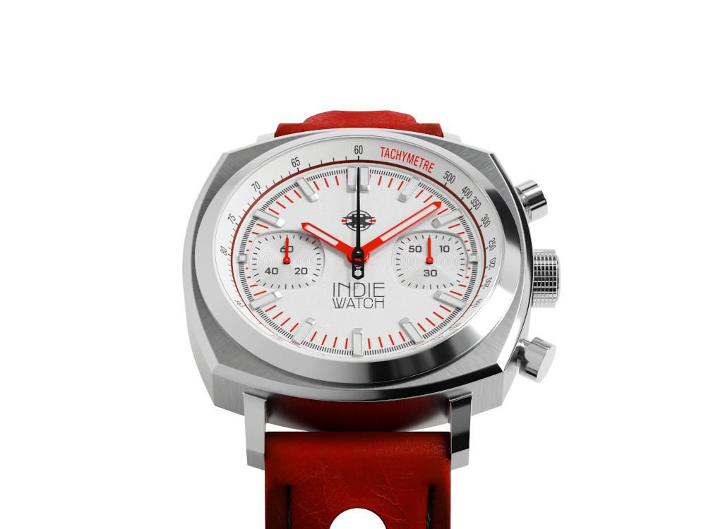 Reloj de Cuarzo Indie Watch Strum, Blanco, 42 mm, Cronógrafo, 521R