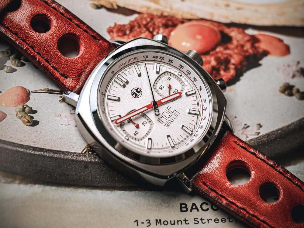 Reloj de Cuarzo Indie Watch Strum, Blanco, 42 mm, Cronógrafo, 521R