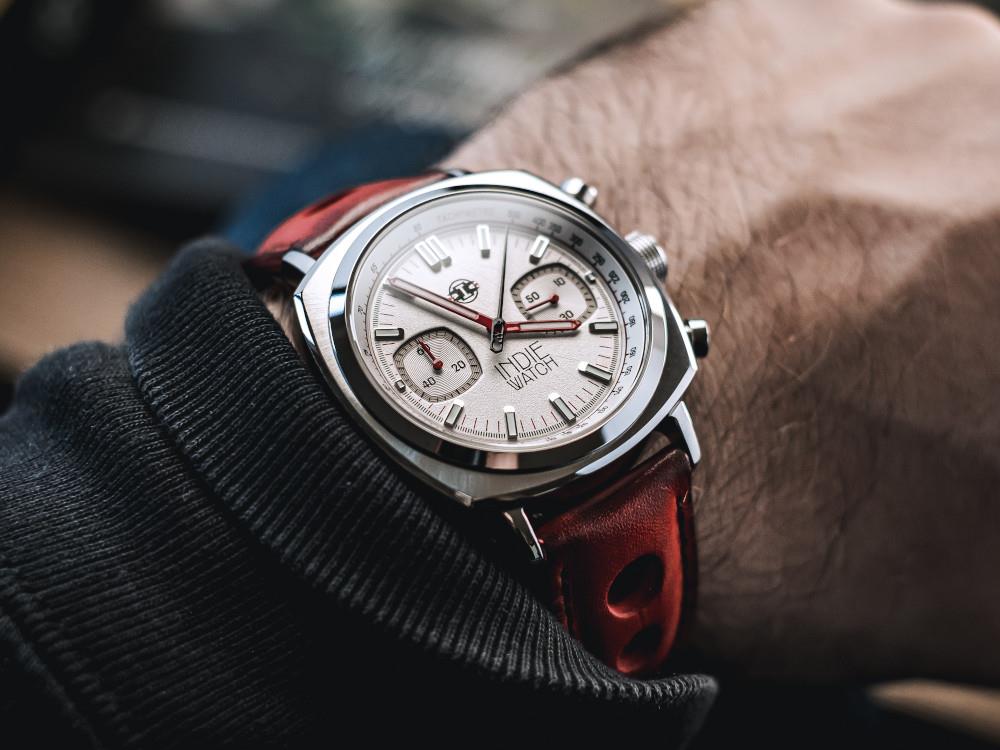 Reloj de Cuarzo Indie Watch Strum, Blanco, 42 mm, Cronógrafo, 521R