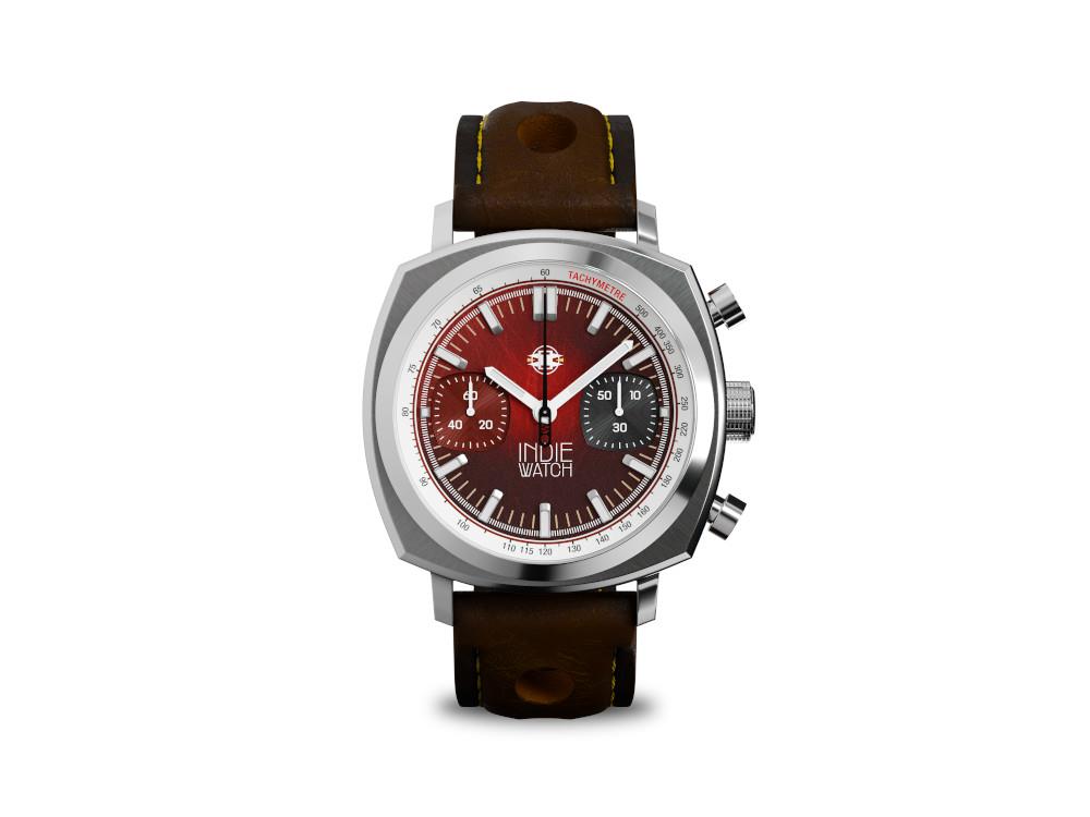 Reloj de Cuarzo Indie Watch Strum, Rojo, 42 mm, Cronógrafo, 521T