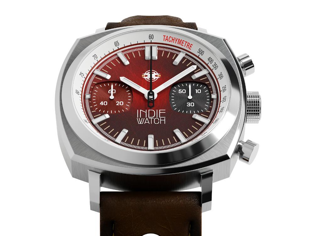 Reloj de Cuarzo Indie Watch Strum, Rojo, 42 mm, Cronógrafo, 521T