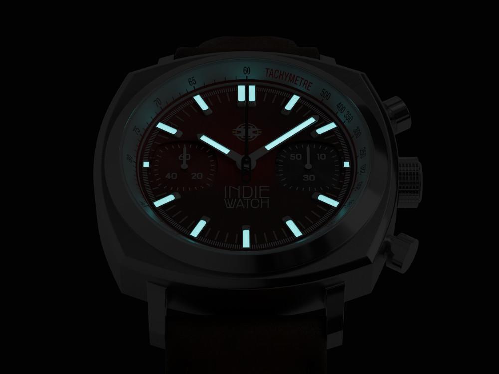 Reloj de Cuarzo Indie Watch Strum, Rojo, 42 mm, Cronógrafo, 521T