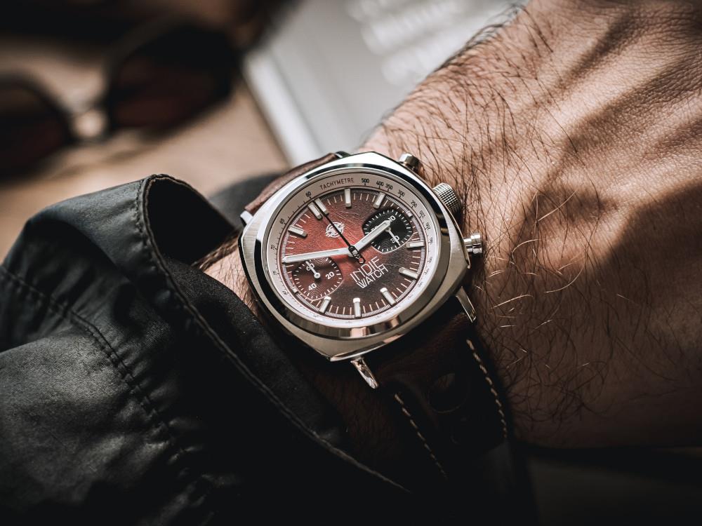 Reloj de Cuarzo Indie Watch Strum, Rojo, 42 mm, Cronógrafo, 521T