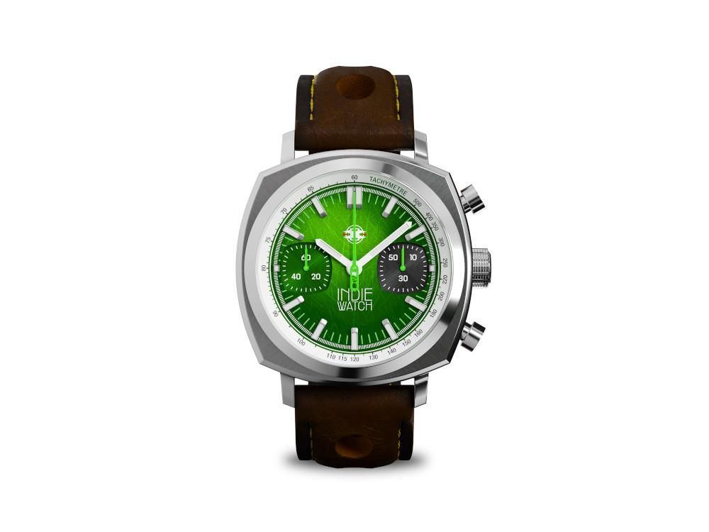 Reloj de Cuarzo Indie Watch Strum, Verde, 42 mm, Cronógrafo, 521W