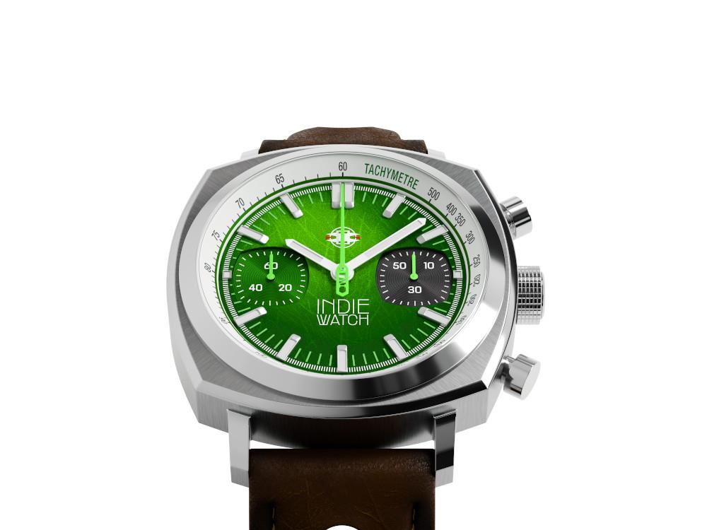 Reloj de Cuarzo Indie Watch Strum, Verde, 42 mm, Cronógrafo, 521W