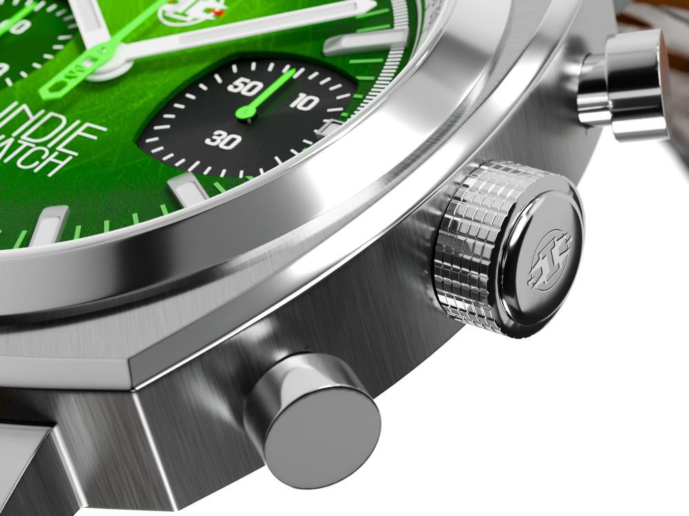 Reloj de Cuarzo Indie Watch Strum, Verde, 42 mm, Cronógrafo, 521W