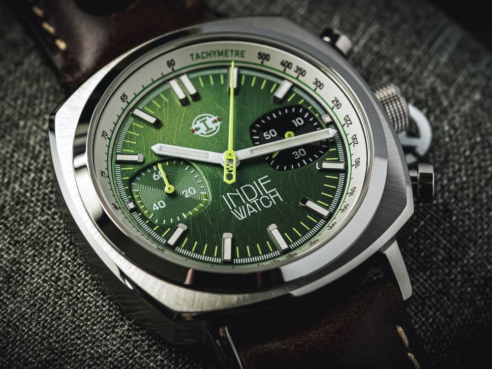Reloj de Cuarzo Indie Watch Strum, Verde, 42 mm, Cronógrafo, 521W