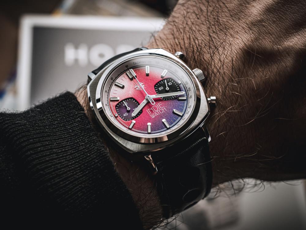 Reloj de Cuarzo Indie Watch Strum, Rosa, 42 mm, Cronógrafo, 521Z