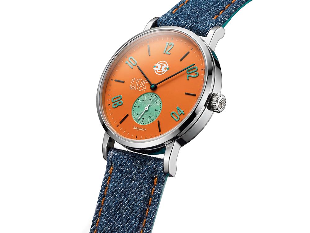 Reloj de Cuarzo Indie Watch Kayseri, Acero Inoxidable 316L, Naranja, 38 mm, 76H
