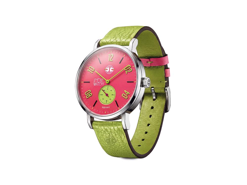 Reloj de Cuarzo Indie Watch Kayseri, Acero Inoxidable 316L, Rosa, 38 mm, 76K