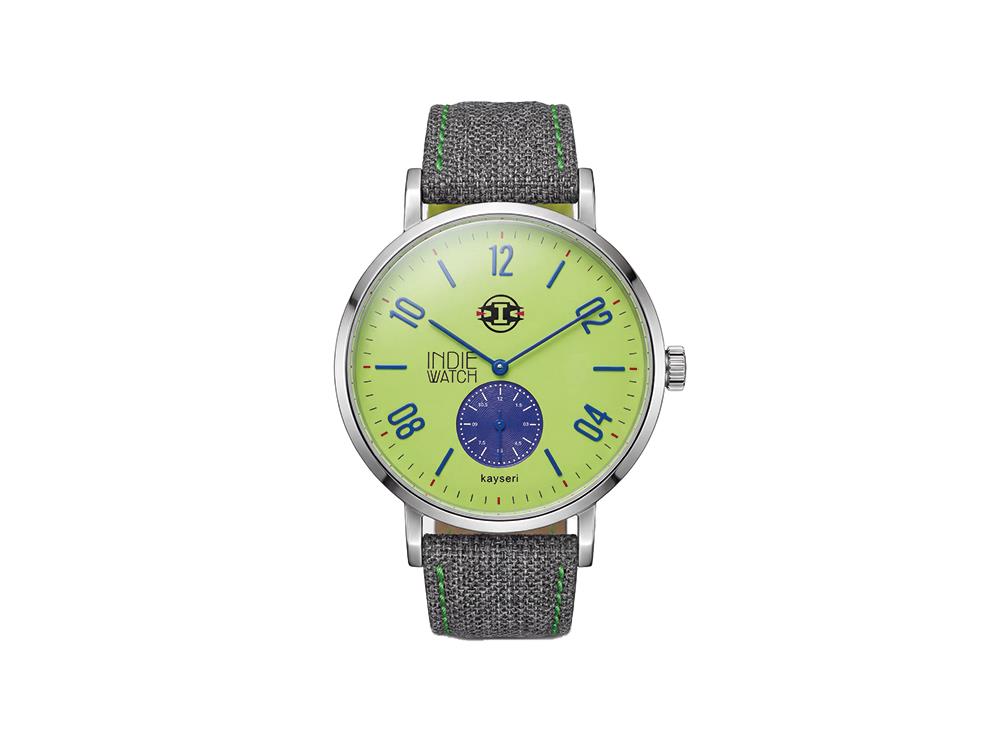 Reloj de Cuarzo Indie Watch Kayseri, Acero Inoxidable 316L, Verde, 38 mm, 76W