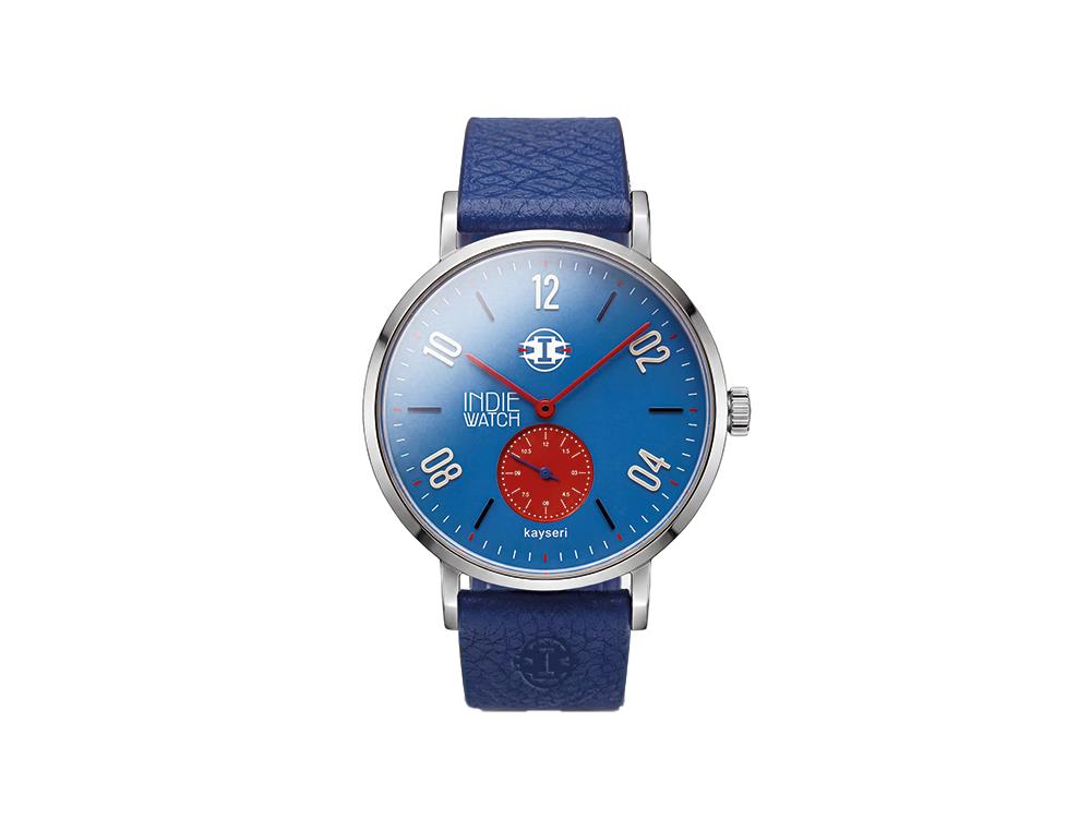 Reloj de Cuarzo Indie Watch Kayseri, Acero Inoxidable 316L, Azul, 38 mm, 76X