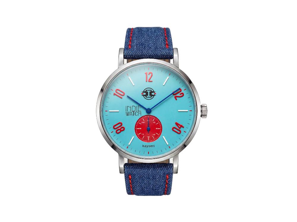 Reloj de Cuarzo Indie Watch Kayseri, Acero Inoxidable 316L, Azul Celeste, 76Y
