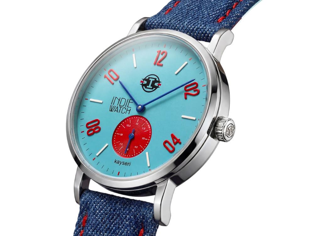 Reloj de Cuarzo Indie Watch Kayseri, Acero Inoxidable 316L, Azul Celeste, 76Y