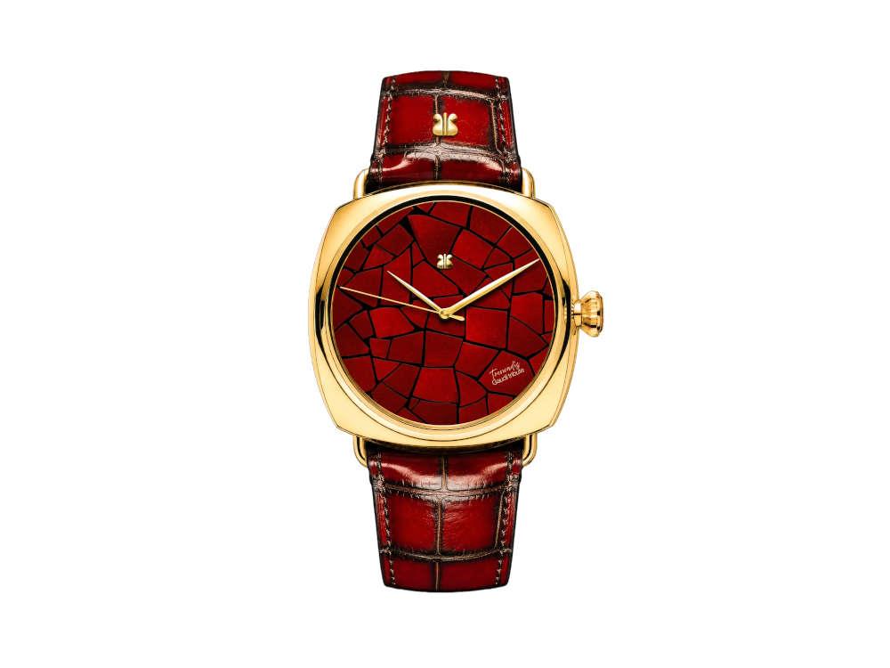 Reloj Automático Indie Watch Trencadís Carmesí, 44 mm, TRDISCAR01