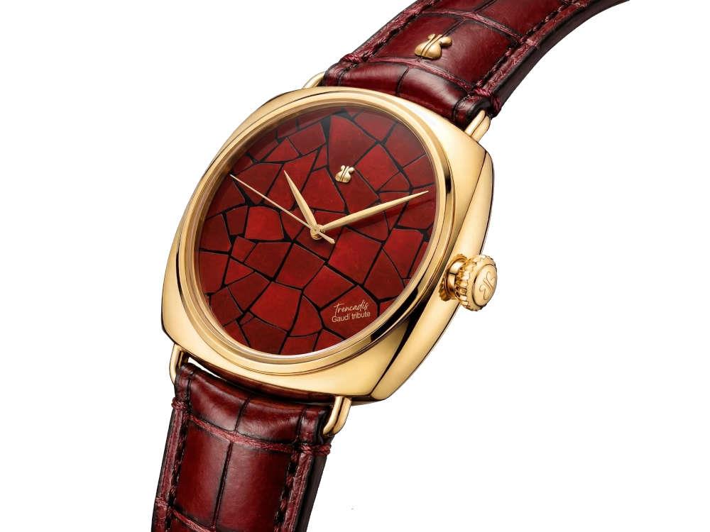 Reloj Automático Indie Watch Trencadís Carmesí, 44 mm, TRDISCAR01
