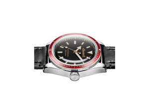 Reloj Automático Ingersoll Scovill, Acero Inoxidable, Negro, Bisel Rojo, I05003