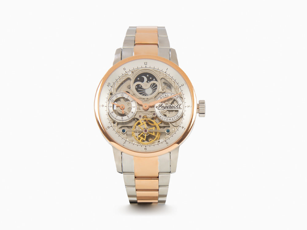 Reloj Automático Ingersoll 1892-Jazz, 42 mm, PVD Oro Rosa, Gris, 5 atm, I07706