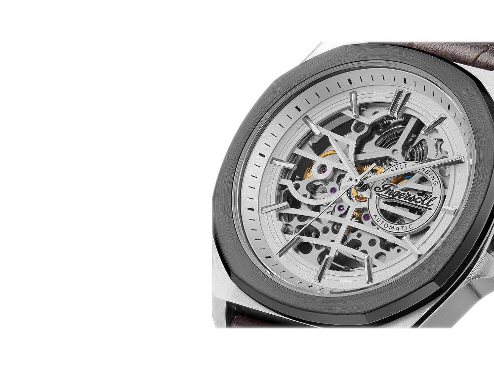 Reloj Automático Ingersoll 1892 Orville, 46 mm, Blanco, Correa de piel, I09307