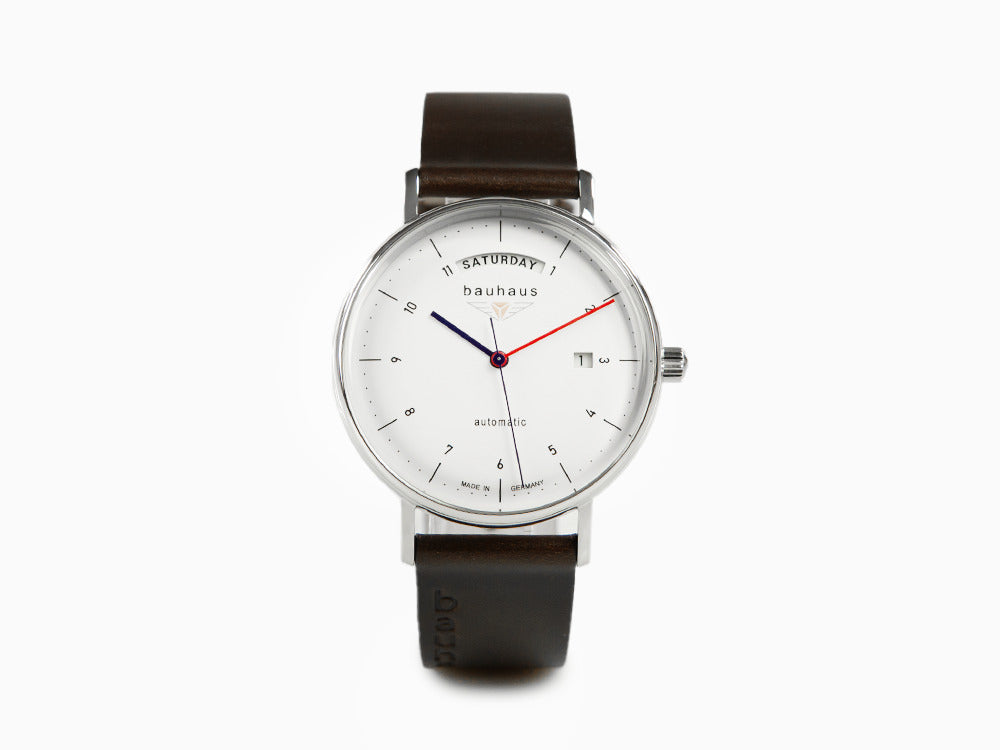 Reloj Automático Bauhaus, Blanco, 41 mm, Día y fecha, 2162-1