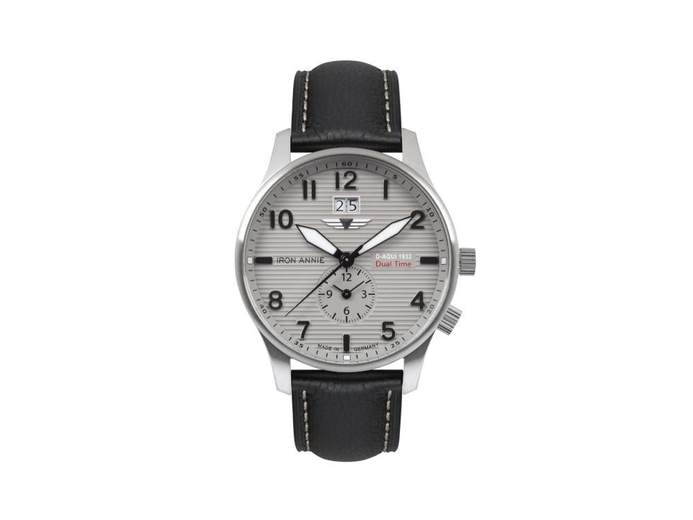 Reloj de Cuarzo Iron Annie D-Aqui, Gris, 42 mm, GMT, Día, 5646-4