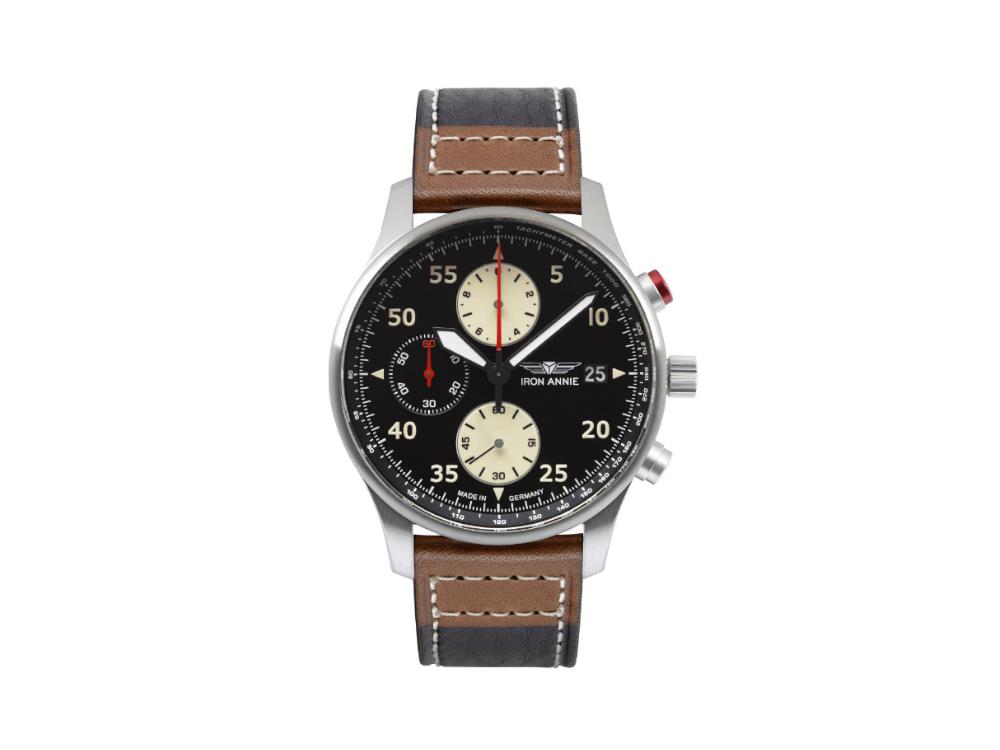 Reloj de Cuarzo Iron Annie F13 Tempelhof, Negro, 42 mm, 5670-2
