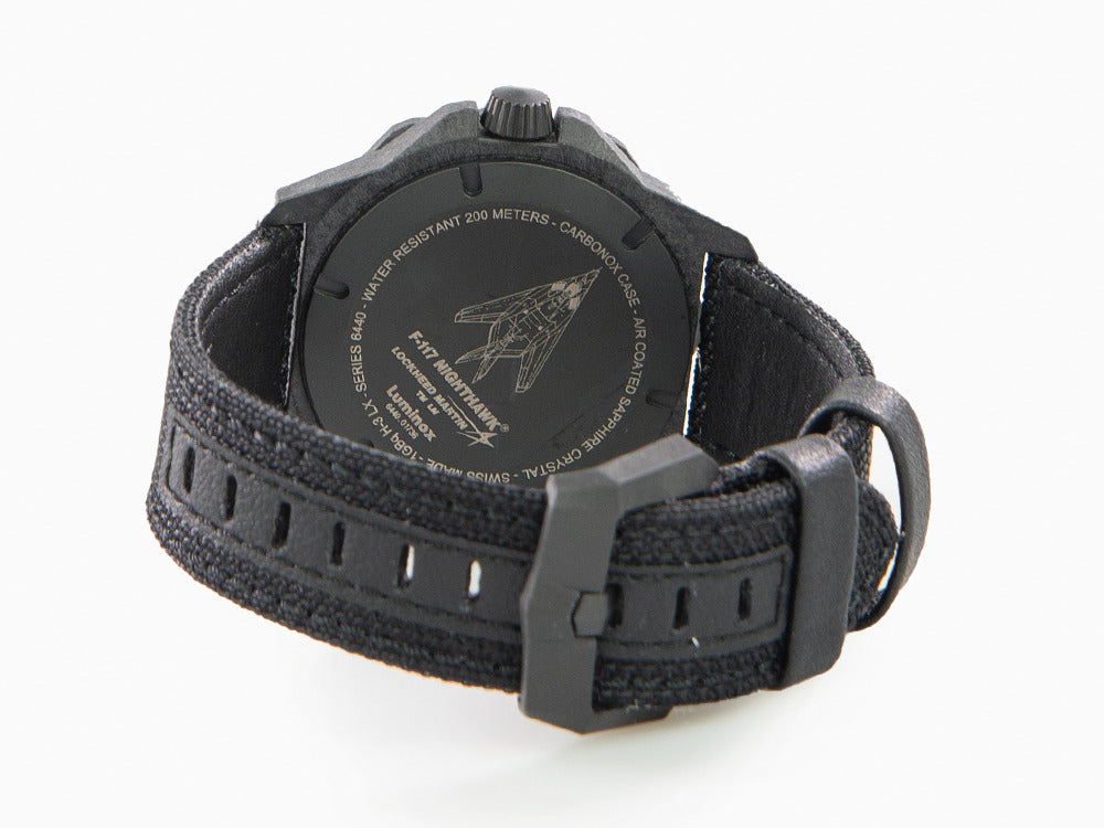 Reloj de Cuarzo Luminox Air F-117 Nighthawk, Negro, 44 mm, 20 atm, XA.6441