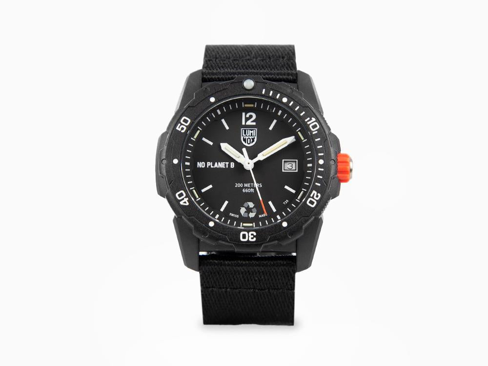 Reloj de Cuarzo Luminox Bear Grylls No Planet B, Negro, 42 mm, XB.3722.ECO