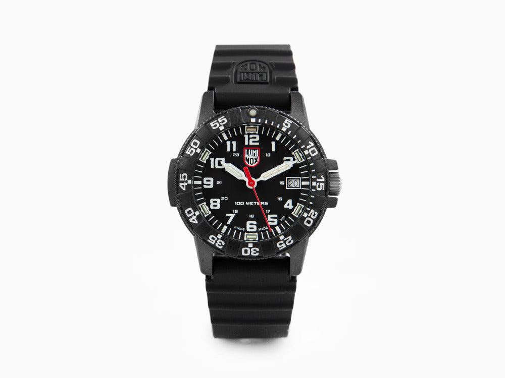 Reloj de cuarzo Luminox Leatherback Sea Turtle, Negro, Carbono, 39mm, 10 atm