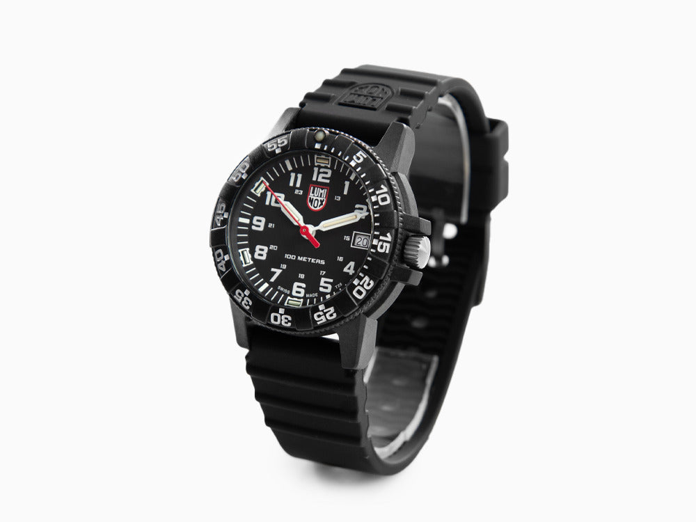 Reloj de cuarzo Luminox Leatherback Sea Turtle, Negro, Carbono, 39mm, 10 atm