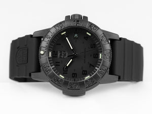 Reloj de Cuarzo Luminox Leatherback Sea Turtle, Negro, Carbono, 39mm, Día