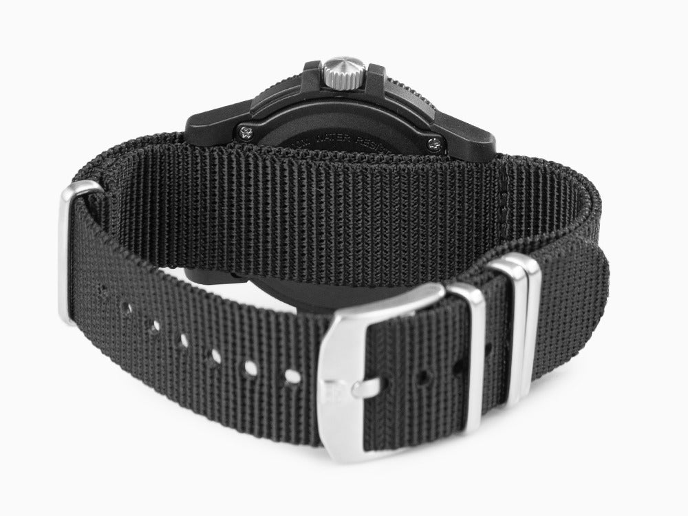 Reloj de Cuarzo Luminox Sea Turtle Giant, Negro/Beige, Carbono, 44 mm, 10 atm