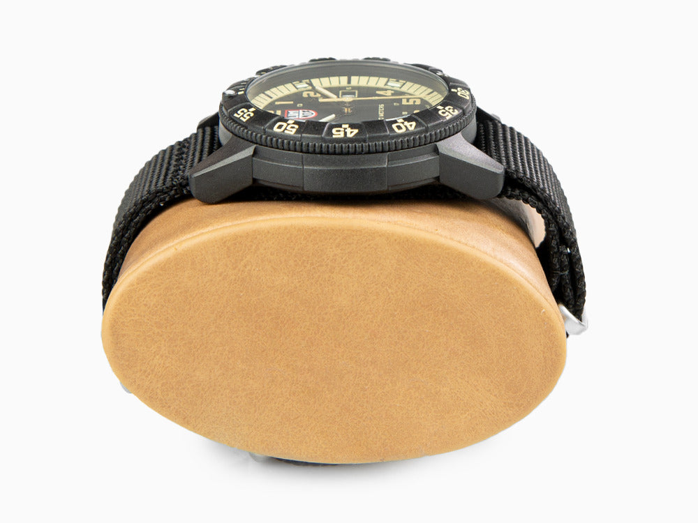 Reloj de Cuarzo Luminox Sea Turtle Giant, Negro/Beige, Carbono, 44 mm, 10 atm