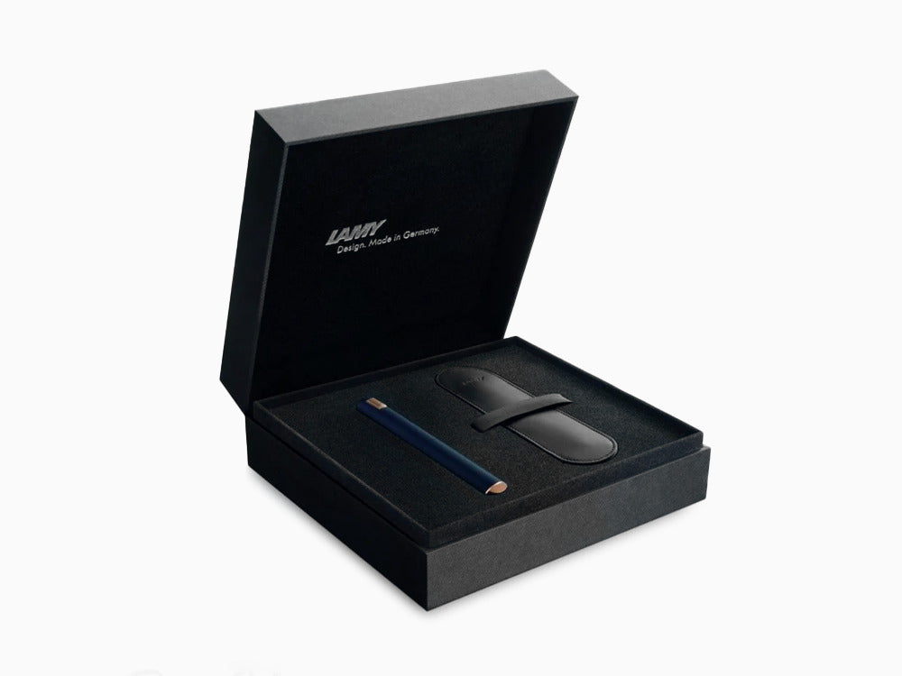 Pluma Estilográfica Lamy Dialog CC, Laca, Oro Rosa, Azul, Mate, 1234402